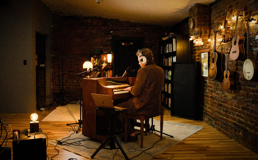 Korby Lenker in the studio